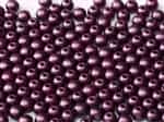 Czech Round Beads 2mm: CZRD2-02010-25032 -  Alabaster Pastel Bordeaux - 25 Count