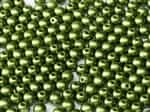 Czech Round Beads 2mm: CZRD2-02010-25034 -  Alabaster Pastel Olivine - 25 Count