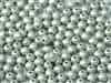 Czech Round Beads 2mm: CZRD2-02010-29405 -  Alabaster Metallic Silver - 25 Count