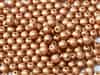Czech Round Beads 2mm: CZRD2-02010-29412 -  Alabaster Metallic Copper - 25 Count