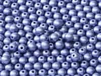 Czech Round Beads 2mm: CZRD2-02010-29425 -  Alabaster Metallic Lavender - 25 Count