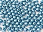 Czech Round Beads 2mm: CZRD2-02010-29434 -  Alabaster Metallic Azure - 25 Count