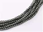 Czech Round Beads 2mm: CZRD2-23980-14400 - Jet Hematite - 25 pieces