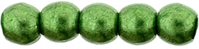 Czech Round Beads 2mm: CZRD2-77059 - ColorTrends: Saturated Metallic Kale - 25 pieces