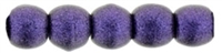 Czech Round Beads 2mm: CZRD2-79021 - Metallic Suede - Purple - 25 pieces