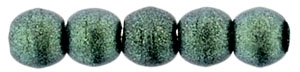Czech Round Beads 2mm: CZRD2-79051 - Metallic Suede - Light Green - 25 pieces