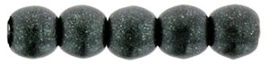 Czech Round Beads 2mm: CZRD2-79052 - Metallic Suede - Dark Forest - 25 pieces