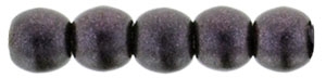 Czech Round Beads 2mm: CZRD2-79083 - Metallic Suede - Dark Plum - 25 pieces