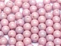 Round Beads 3mm: CZRD3-03000-14494 - Chalk White Lila Luster - 25 pieces