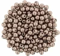 Round Beads 3mm: CZRD3-77057 - ColorTrends: Saturated Metallic Pale Dogwood - 25 pieces