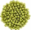 Round Beads 3mm: CZRD3-77058 - ColorTrends: Saturated Metallic Primrose Yellow - 25 pieces