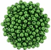 Round Beads 3mm: CZRD3-77059 - ColorTrends: Saturated Metallic Kale - 25 pieces