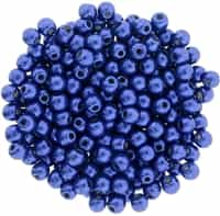 Round Beads 3mm: CZRD3-77065 - ColorTrends: Saturated Metallic Lapis Blue - 25 pieces