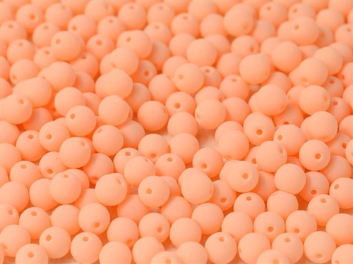 Round Beads 3mm: CZRD3-92922  - Bondelli Matte Orange - 25 pieces