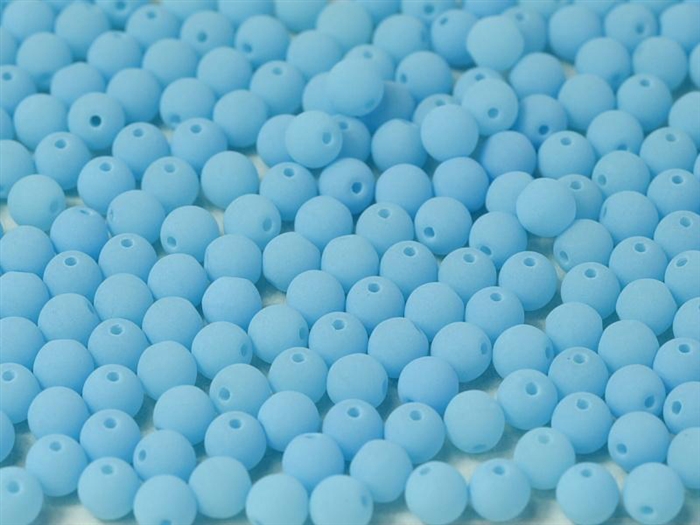 Round Beads 3mm: CZRD3-92927  - Bondelli Matte Blue Raspberry - 25 pieces