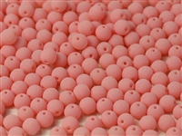 Round Beads 3mm: CZRD3-92944  - Bondelli Matte Coral - 25 pieces