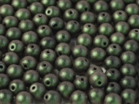 Round Beads 3mm: CZRD3-94103 - Polychrome  Olive Mauve - 25 pieces