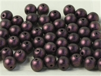 Round Beads 3mm: CZRD3-94106 - Polychrome Plum - 25 pieces