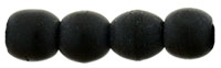 Round Beads 3mm: CZRD3-M2398  - Matte Jet - 25 pieces