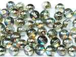 Round Beads 4mm: CZRD4-00030-98537 - Crystal Graphite Rainbow - 25 pieces