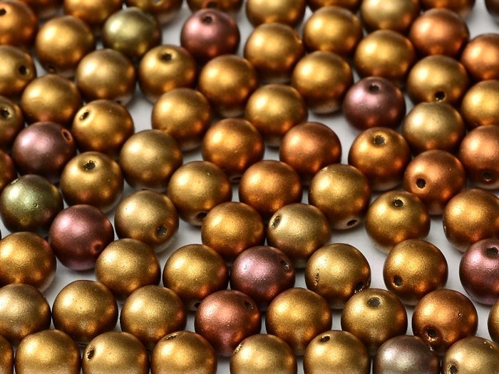 Round Beads 4mm: CZRD4-01620 - Ancient Gold - 25 pieces