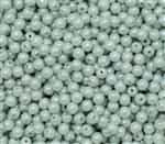 Round Beads 4mm: CZRD4-03000-14457 - Chalk White Mint Luster - 25 pieces