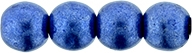 Round Beads 4mm: CZRD4-04B05 - ColorTrends: Saturated Metallic Navy Peony - 25 pieces