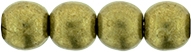 Round Beads 4mm: CZRD4-04B08 - ColorTrends: Saturated Metallic Golden Lime - 25 pieces