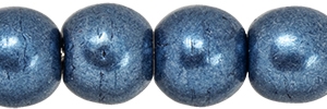 Round Beads 4mm: CZRD4-07B02 - ColorTrends: Saturated Metallic Bluestone - 25 pieces