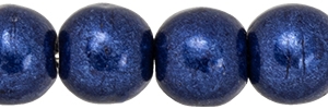 Round Beads 4mm: CZRD4-07B07 - ColorTrends: Saturated Metallic Evening Blue - 25 pieces