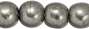 Round Beads 4mm: CZRD4-07B08 - ColorTrends: Saturated Metallic Frost Gray - 25 pieces