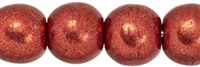 Round Beads 4mm: CZRD4-07B09 - ColorTrends: Saturated Metallic Cranberry - 25 pieces
