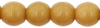 Round Beads 4mm: CZRD4-13080  - Opaque - Dark Beige - 25 pieces