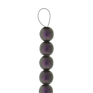[ 6-1-B-3 ] Round Beads 4mm: CZRD4-23980-29014 - Polychrome Black Raspberry - 25 pieces
