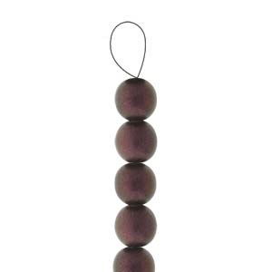 Round Beads 4mm: CZRD4-23980-29064 - Polychrome Purple Bronze - 25 pieces