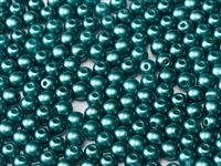 Round Beads 4mm: CZRD4-25043 - Alabaster Pastel Emerald - 25 pieces