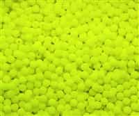 [ 3-2-F-1 ] Round Beads 4mm: CZRD4-25121 - Neon Yellow - 25 pieces