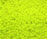 Round Beads 4mm: CZRD4-25121 - Neon Yellow - 25 pieces