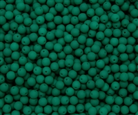 Round Beads 4mm: CZRD4-25128 - Dark Neon Emerald - 25 pieces