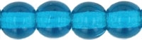 Round Beads 4mm: CZRD4-6008 - Capri Blue - 25 pieces
