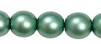 Round Beads 4mm: CZRD4-70555 - Opaque Matte Sea Foam Green - 25 pieces