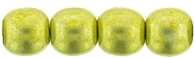 Round Beads 4mm: CZRD4-77058 - ColorTrends: Saturated Metallic Primrose Yellow - 25 pieces