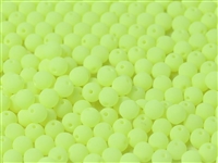 Round Beads 4mm: CZRD4-92921 - Bondelli Matte Soft Yellow - 25 pieces