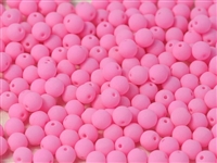 Round Beads 4mm: CZRD4-92923 - Bondelli Matte Soft Pink - 25 pieces