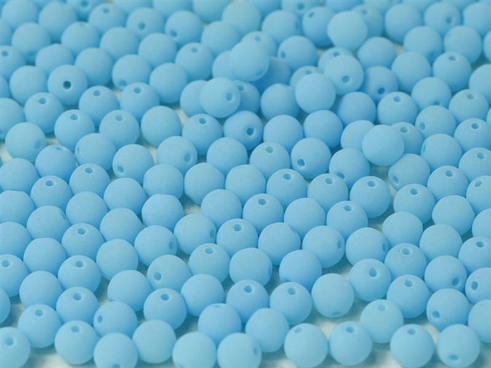 Round Beads 4mm: CZRD4-92927 - Bondelli Matte Blue Raspberry - 25 pieces