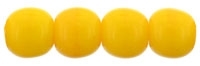 Round Beads 4mm: CZRD4-93110 - Opaque - Sunflower Yellow - 25 pieces