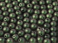 Round Beads 4mm: CZRD4-94103 - Polychrome  Olive Mauve - 25 pieces