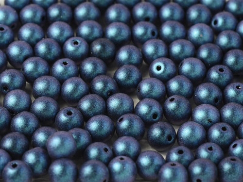 Round Beads 4mm: CZRD4-94105 - Polychrome Indigo Orchid - 25 pieces