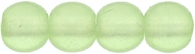 Round Beads 4mm: CZRD4-MSG5050 - Sueded Gold Peridot - 25 pieces