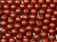 Round Beads 6mm: CZRD6-01890- Lava Red - 25 pieces